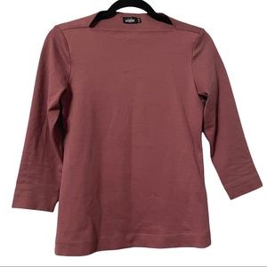KATE SPADE SATURDAY Boat Neck Mauve Top